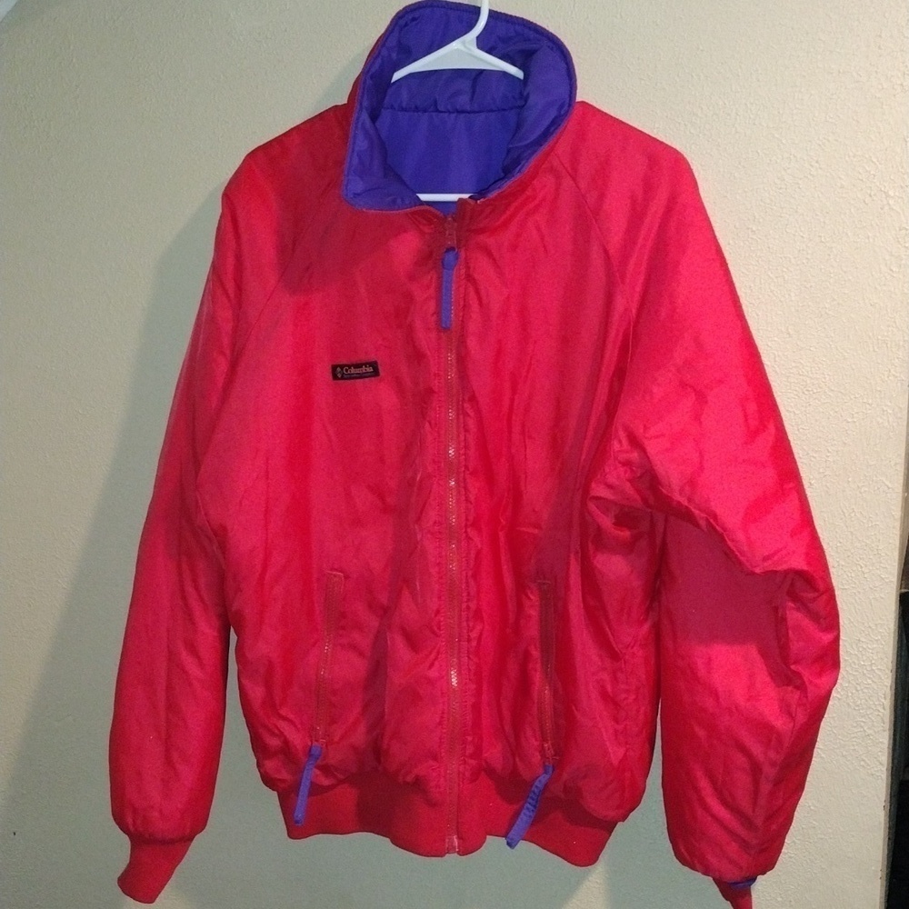 Vintage Neon Reversible Mens Columbia Coat L